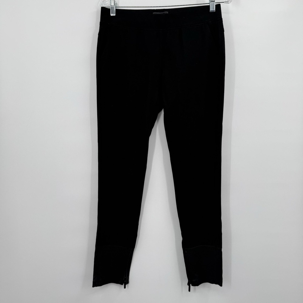 J.DOSI Pants Womens 3 Large Black Ankle Pull On Elastic Waist Pockets Zipper